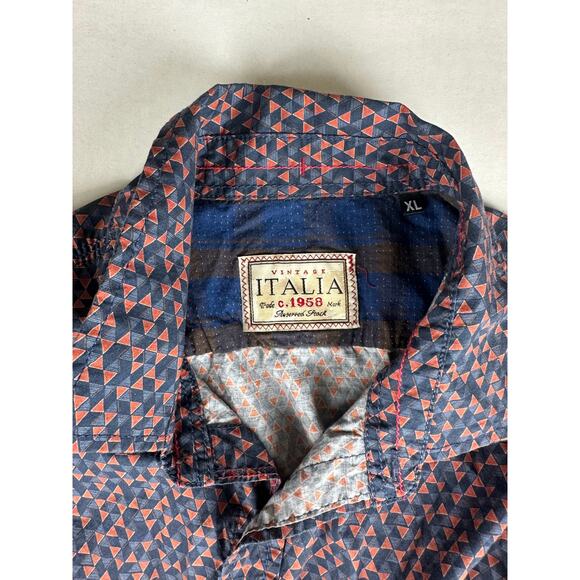 Vintage Italia Men's, Long Sleeve Check Shirt, Multi, XL - Picture 3 of 5